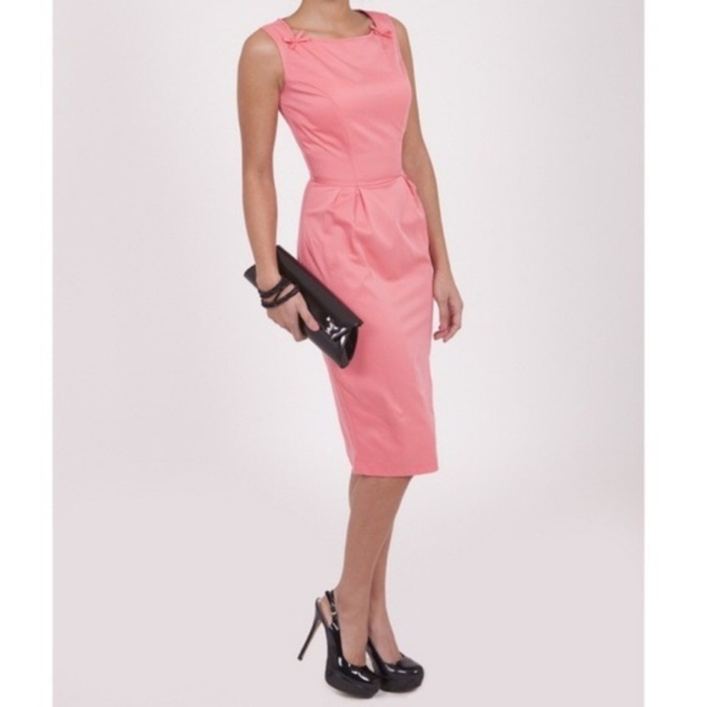 Bettie Page by Tatyana pink bow dress vintage